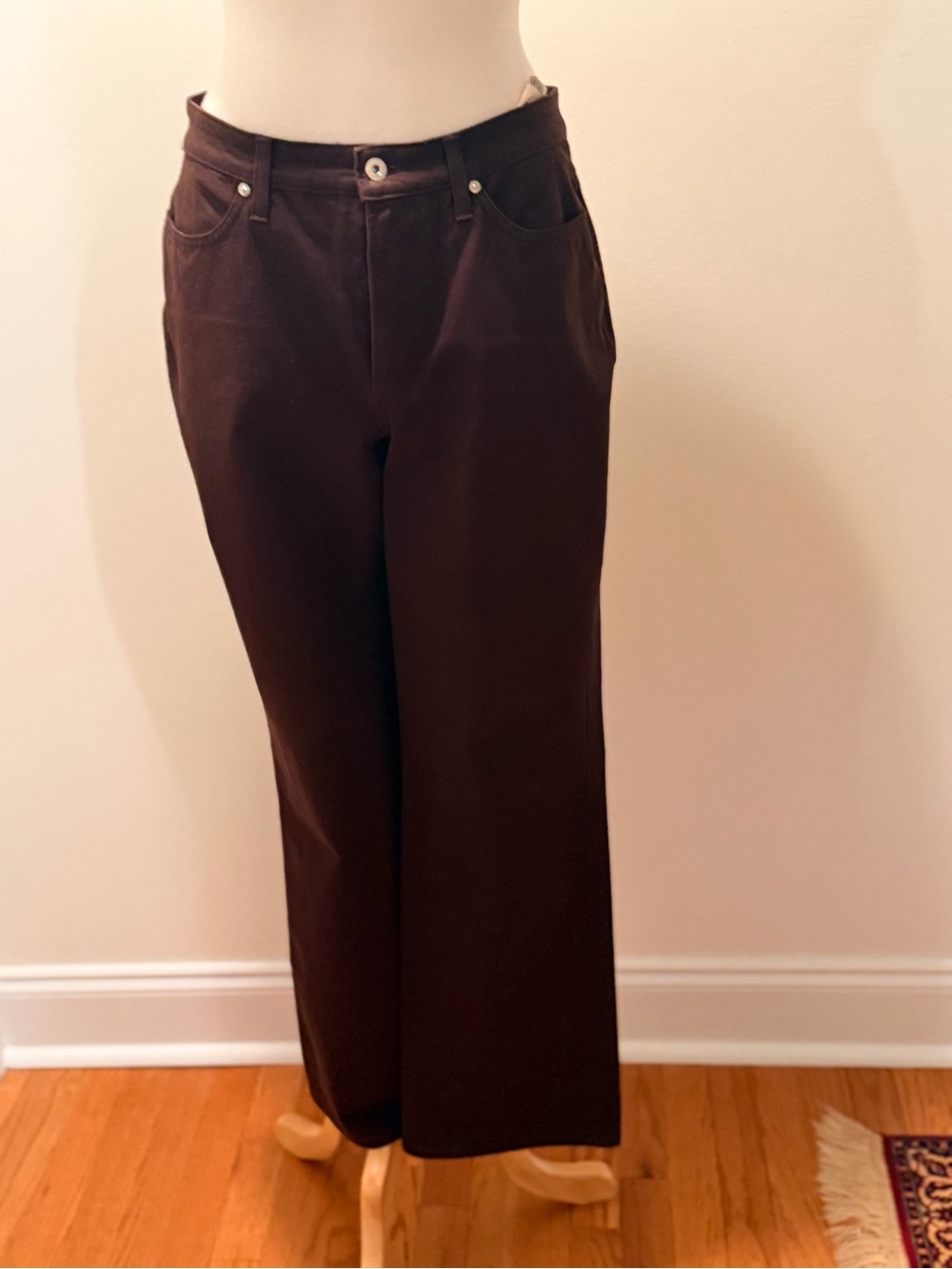 Jade Chocolate Brown Wide-Leg Jeans